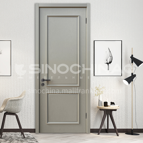 B hot sale high-end TATA silent door high quality modern style light gray interior door paint wooden door 19